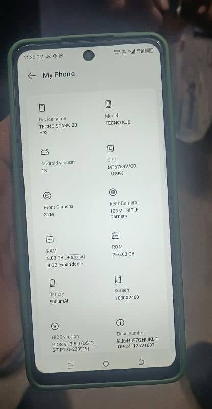 Tecno spark 20 pro 8+8/256 8month warrenty 0