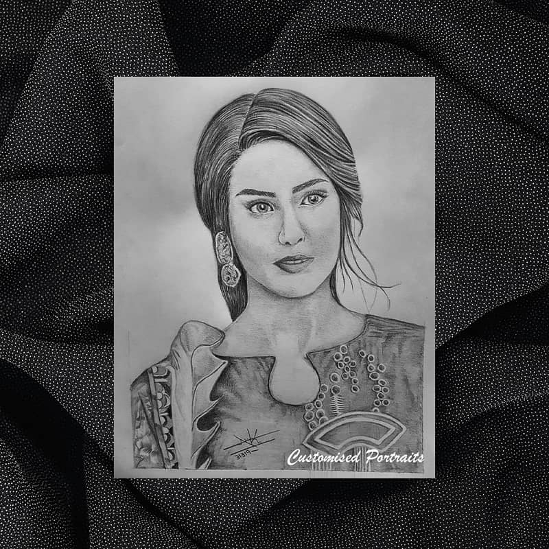 Handmade Customised Portrait Sketch Art 0