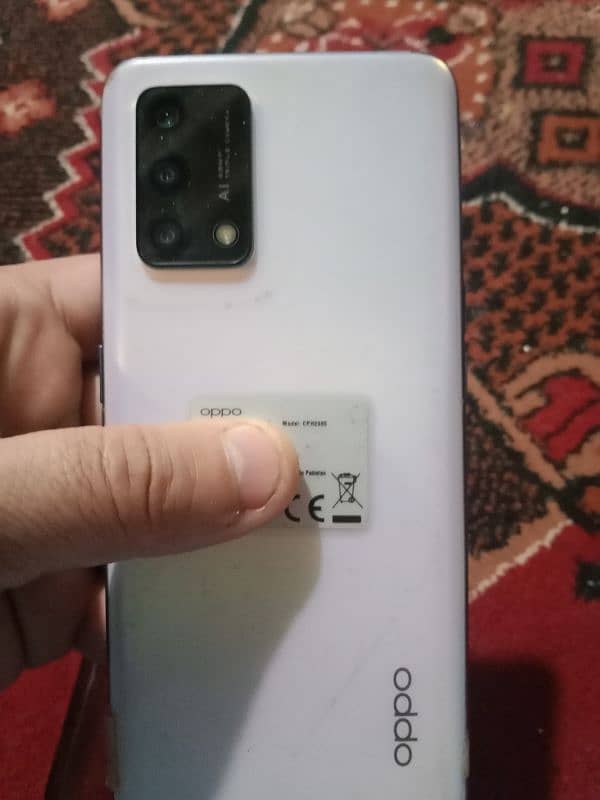 Mera pass Oppo A95 CPH 2365 Modal Available hai white blue colar 4