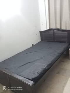 Single Bed with mattress (with waterproof cover)