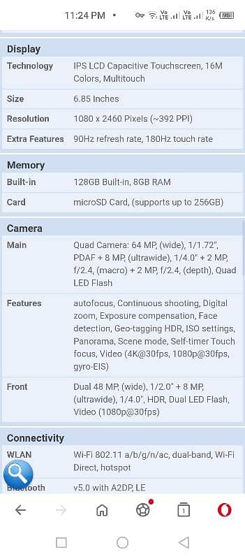 Infinix zero 8 128gb 8gb ram 5