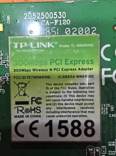 TP Link PCI Express Adapter 300 Mbps