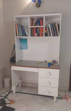 study table with shelf