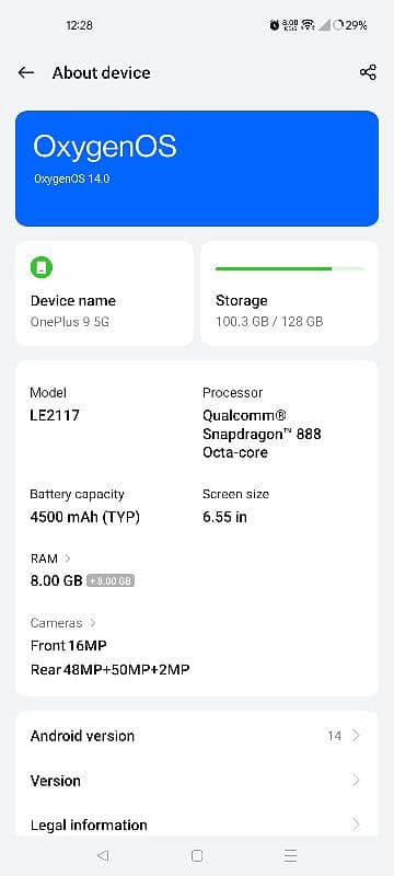 ONEPLUS  9 PTA Approved 2