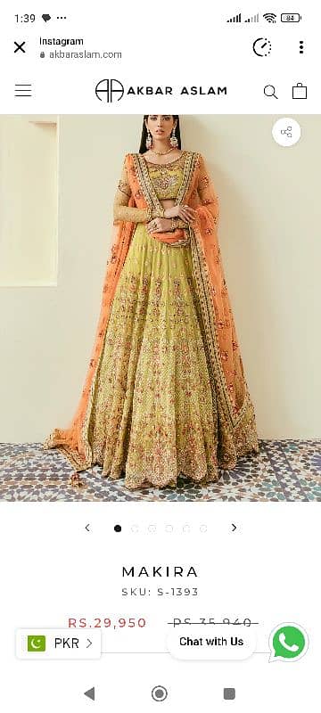 pre loved lehnga choli by akbar aslam 2