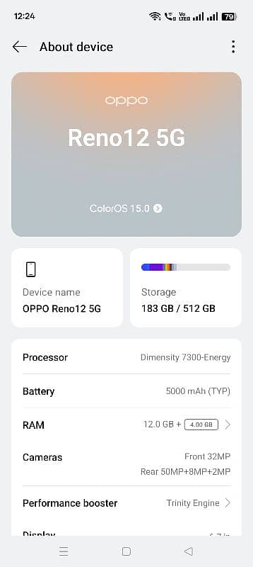 Oppo Reno 12 5G 12/512 0