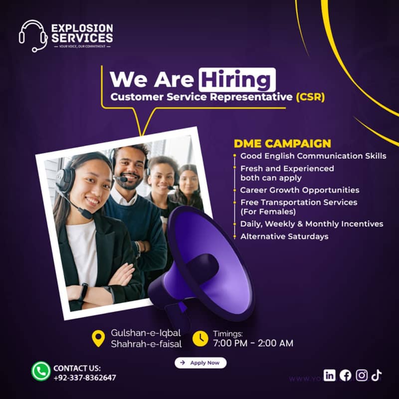 We are hiring Customer Service Representative (CSR) 0