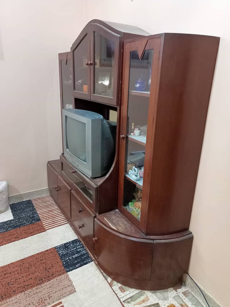 Elegant Wooden Showcase with Storage and TV Cabinet 3