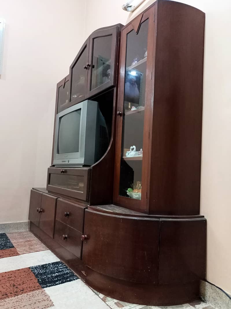 Elegant Wooden Showcase with Storage and TV Cabinet 5