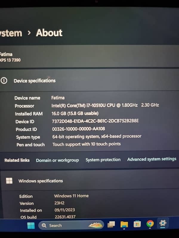 DELL XPS 13 7390 i7 16 gb 4k touch 1