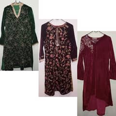 velvet shirts 1000rs each