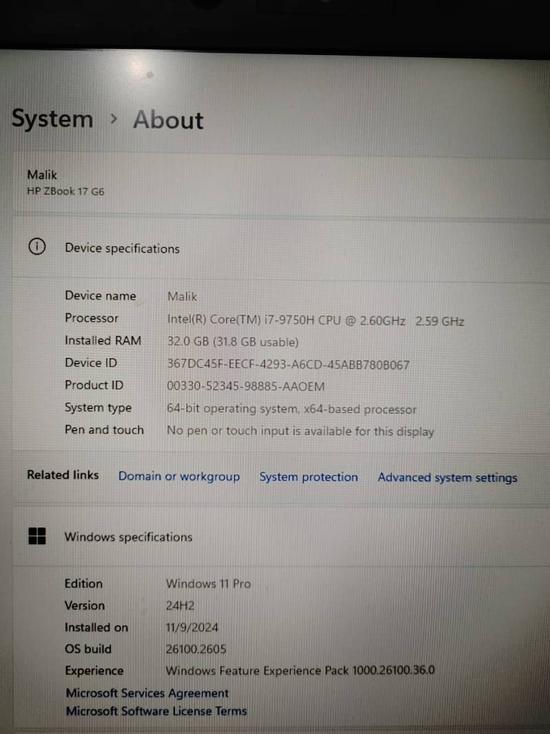 HP zBook G6, 17", Core i7-9th Gen, 32GB RAM, nVidia Graphics 13