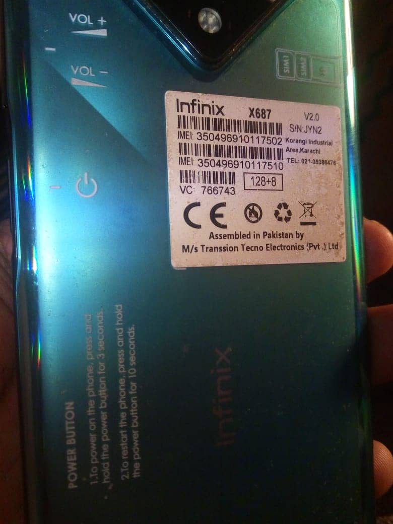 infinix zero 8i new condetion 1