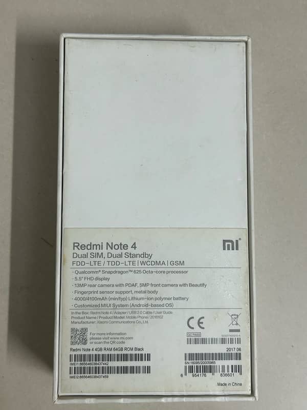 Redmi Note 4 with box - PTA Approved 2