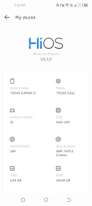 Tecno camon 17 0