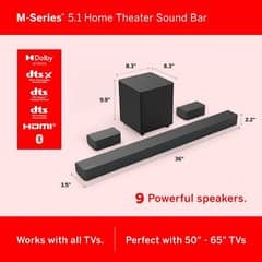 VIZIO M-Series 5.1 Home Theater Sound Bar with Dolby Atmos and DTS:X