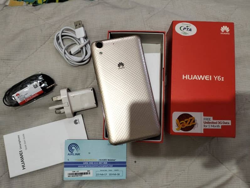 Huawei Y6 II 4g 2-16 Official PTA Approved complete box 1