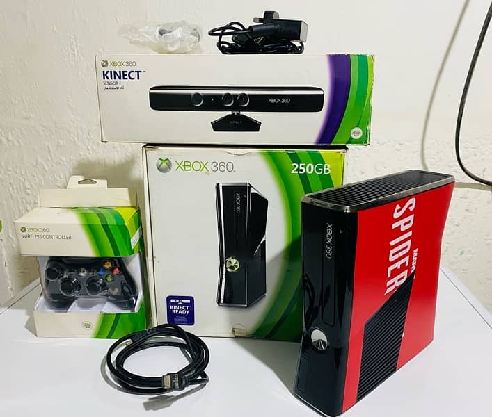 XBOX 360 {SPIDER EDITION} BOX KINECT (JAILBKEAK) (LIMITED EDITION) 0