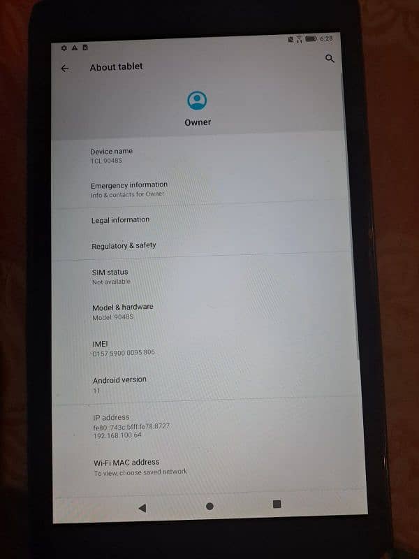 TCL 9048S Verizon Tablet 32/3 GB 4