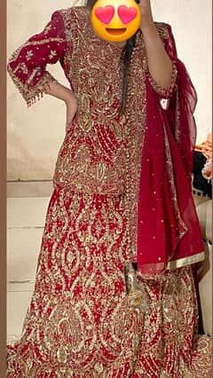 MOAZZAM KHAN WEDDING BRIDAL SHARARA