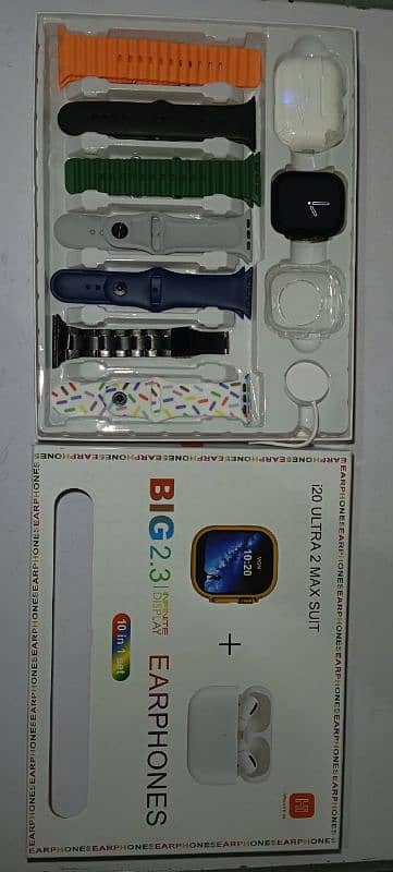 smart watch 7 strap air pod pro box pack calling watch 2