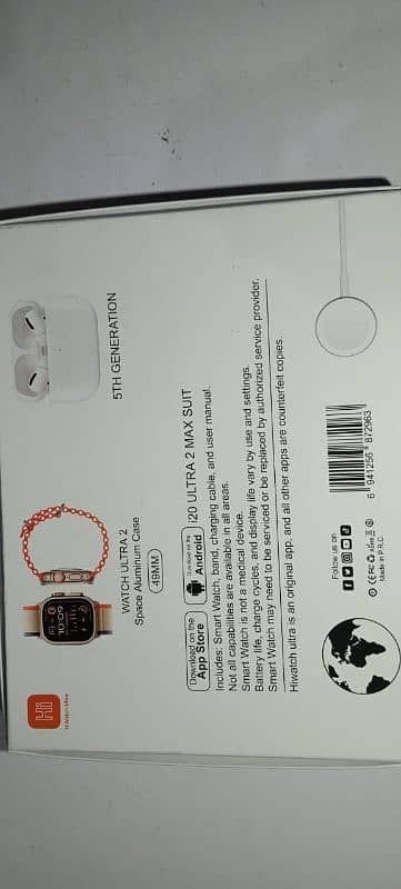 smart watch 7 strap air pod pro box pack calling watch 6