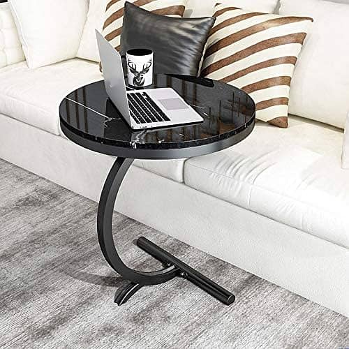 C shape bend style Round Coffee Table HIGH Gloss Nesting End Tables 4