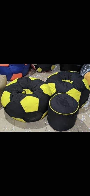 Football bean bag/sofa/leg rest/parachute/cum bed/rexene/beanbags 1