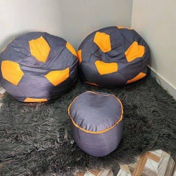 Football bean bag/sofa/leg rest/parachute/cum bed/rexene/beanbags 9