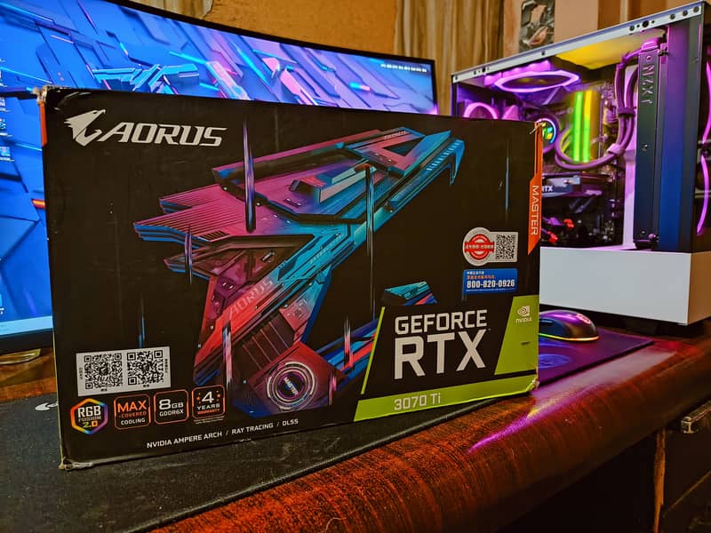 Premium Nvidia Aorus master rtx 3070ti 8GB Gddr6x 256bit Gpu 10/10 0