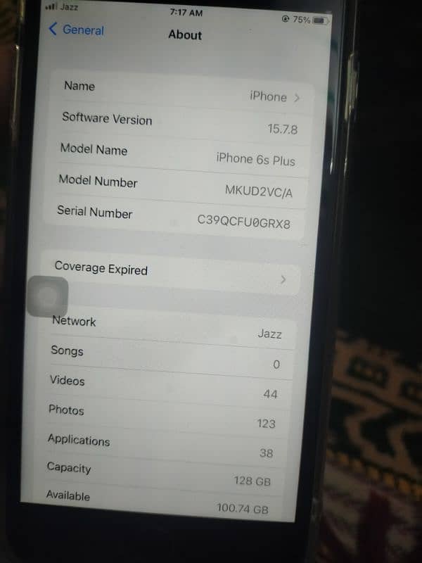 IPHONE 6s plus 128gb pta approved 7