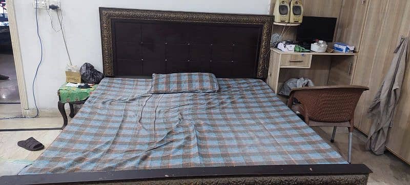 Two Wooden Double Beds and 3 wooden Tables for sale 0