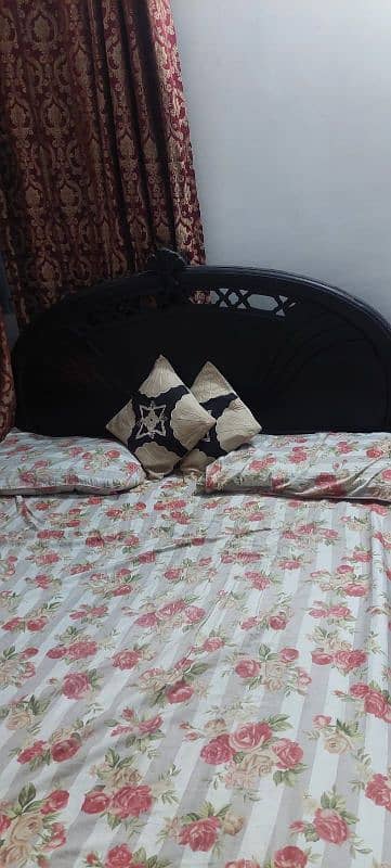 Two Wooden Double Beds and 3 wooden Tables for sale 3