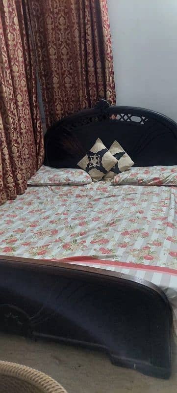 Two Wooden Double Beds and 3 wooden Tables for sale 4