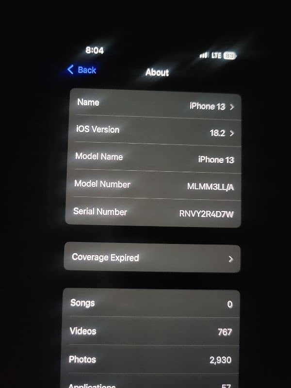 iPhone 13 128gb jv 10/10 bh84% 4month sim work Waterpack 2