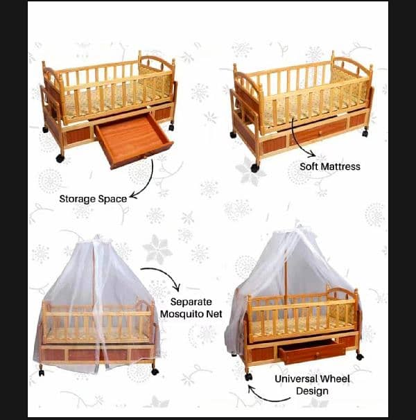 Wooden Baby Cot , Baby Swing, Baby Credle, resting toy 0322-3276769 2