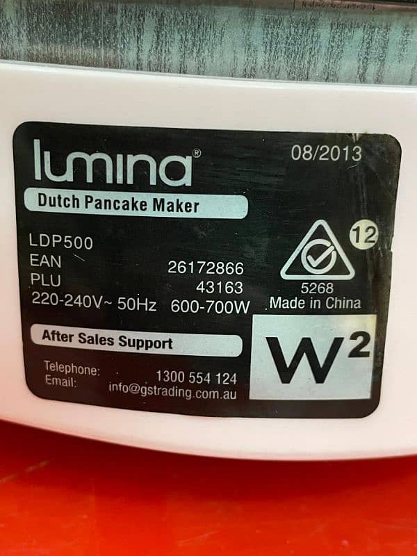 Lumina Dutch Pancake Maker, Imported 1