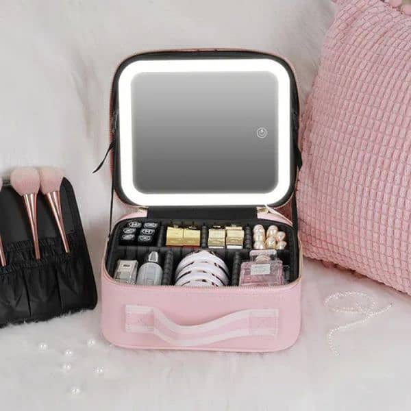 LED Mirror Makeup Organizer 3