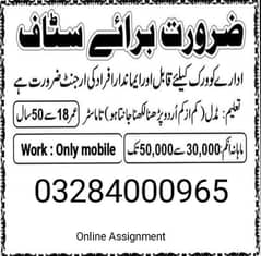 Data Entry Job / Assignment Job / Typing job / Part Time Full Time Jo