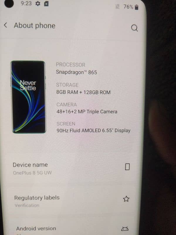 one plus 8 pta approved for sale or exchange 10