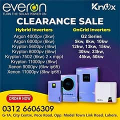 knox Hybrid Ongrid Inverter 4kw, 6kw, 8kw, 10kw, ip21, ip65  Pannel