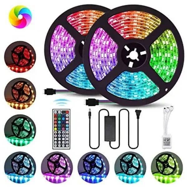 Multicolor RGB Lights 1Pcs With Remote control & Power Adapter 2