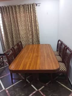 wooden dining table set