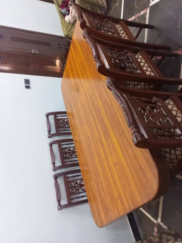 wooden dining table set 1