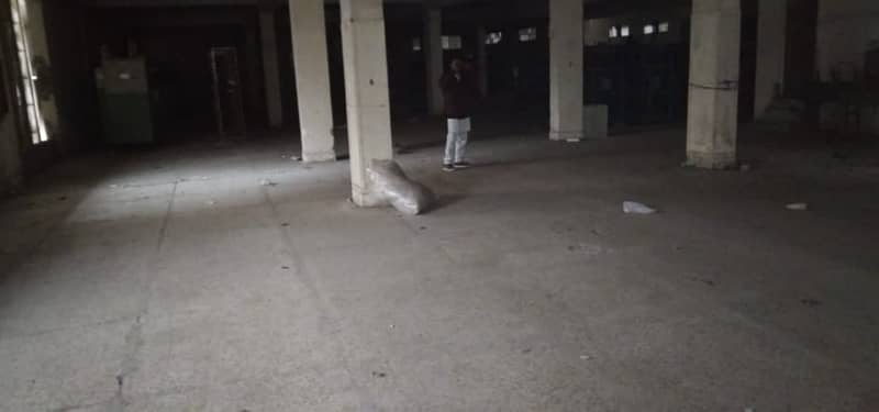 2 kanal warehouse factory for rent in quaid azam industrial estate good location with KVA load 3