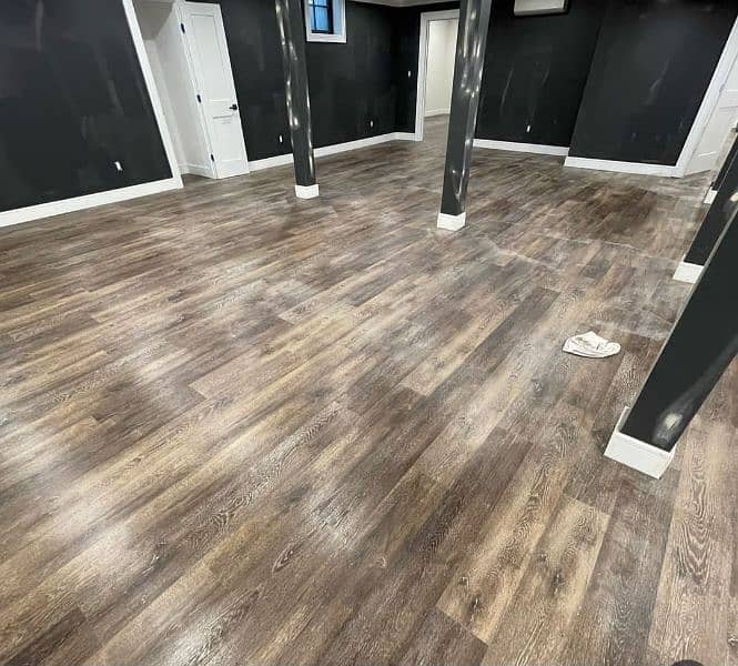 Pvc Vinyl Floor Tiles & Wood Floor. 14