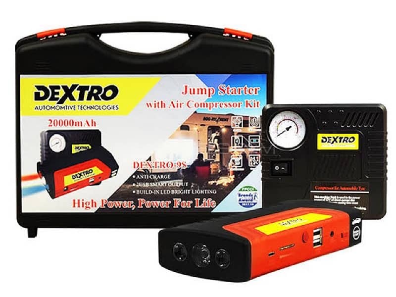 Dextro Powerbank Jump Starter With Air Pump Compressor 1