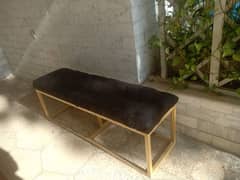 superb iron made bench like new valet seat