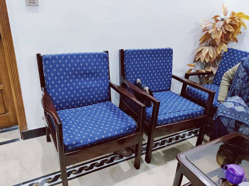 Original Wood sofa set 4