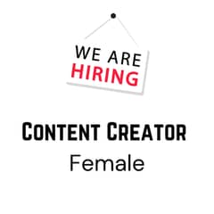 Hiring Content Writer Female